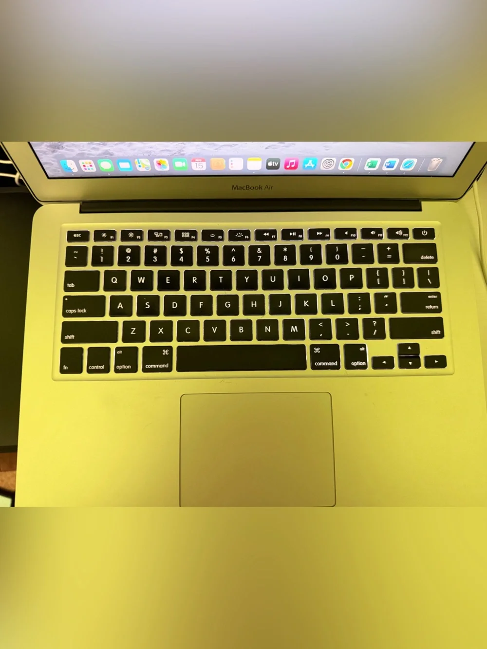 Apple Silver MacBook Laptop - Sleek Aluminum Top